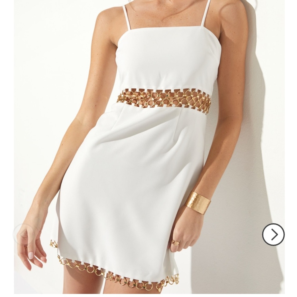 Francesca’s Carey Chain Waist Gothic Mini Dress